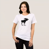 Moose Silhouette Tri-Blend Shirt (Voorkant volledig)