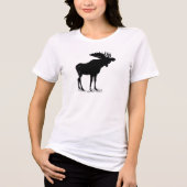 Moose Silhouette Tri-Blend Shirt (Voorkant)