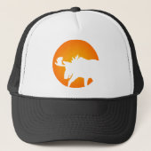 Moose Silhouette Trucker Pet (Voorkant)