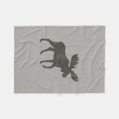 Moose Silhouette Wildlife Country Wilde Animal Fleece Deken (Voorkant (Horizontaal))