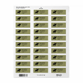 Moose Silhouette Wildlife Retouradres Labels (Full Sheet)