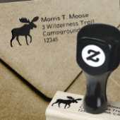 Moose Silhouette Wildlife Retouradres Rubberstempel