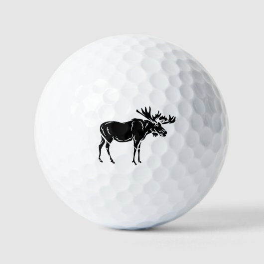 Moose Silhouette Wildlife Wild Animal Golfballen (Voorkant)