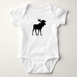 Moose Silhouette Woodland Baby Bodysuit