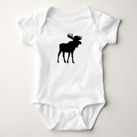 Moose Silhouette Woodland Baby Bodysuit (Voorkant)