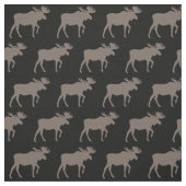 Moose Silhouettes Brown & Black Stof (Swatch)
