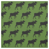 Moose Silhouettes Green Stof (Swatch)
