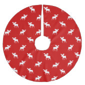 Moose Silhouettes Pattern Kerstboom Rok (Voorkant)