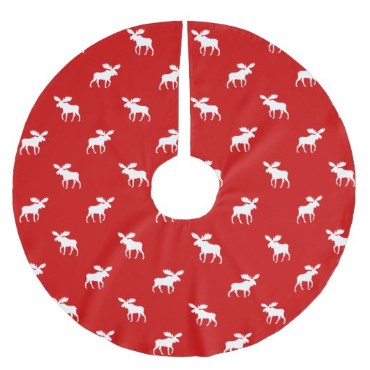 Moose Silhouettes Pattern Kerstboom Rok (Voorkant)