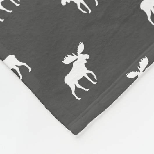 Moose Silhouettes Pattern | Wilde dieren Fleece Deken (Hoek)