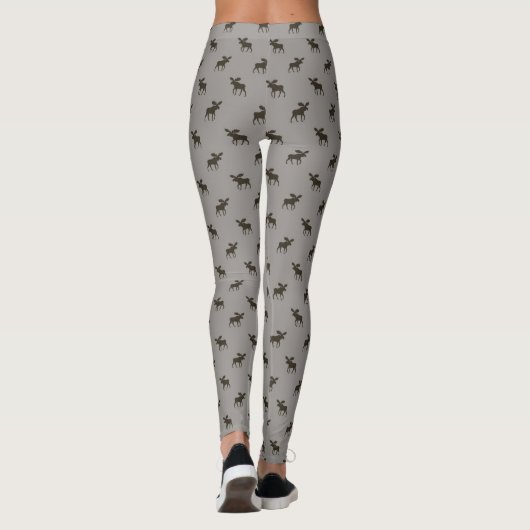 Moose Silhouettes Pattern | Wilde dieren Leggings (Achterkant)