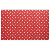 Moose Silhouettes Red en White Pattered Stof (Yard (91,4 cm))