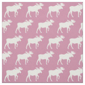 Moose Silhouettes Roze Baby Stof (Swatch)