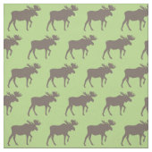 Moose Silhouettes Tan Green Stof (Swatch)