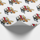 Moose skeert in de winter | Achterkleur kiezen Cadeaupapier (Hoek)