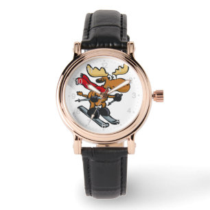 Moose skeert in de winter Achterkleur kiezen Horloge