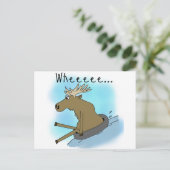 Moose Snow Tubing Briefkaart (Staand voorkant)