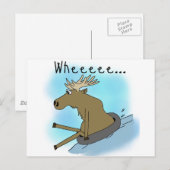 Moose Snow Tubing Briefkaart (Voorkant / Achterkant)