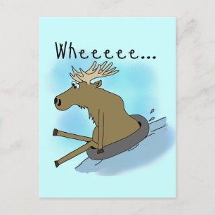 Moose Snow Tubing Briefkaart