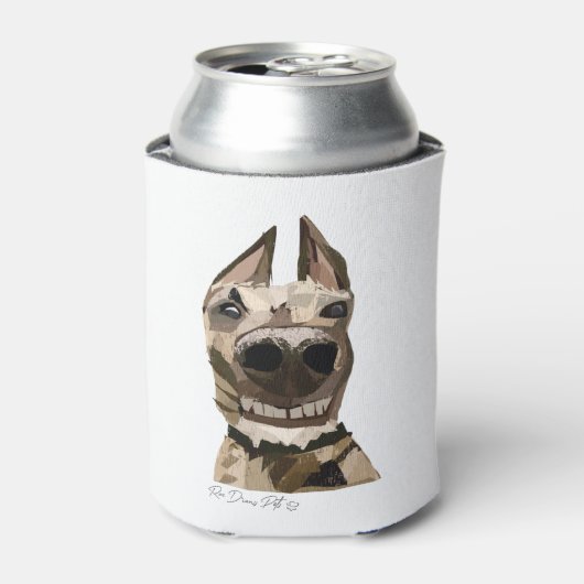  "Moose" Staghound Dog Stubby Holder Blikjeskoeler (Blikje Voorkant)