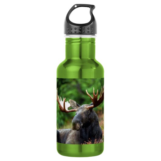 Moose Stainless Steel Water Fles (Voorkant)