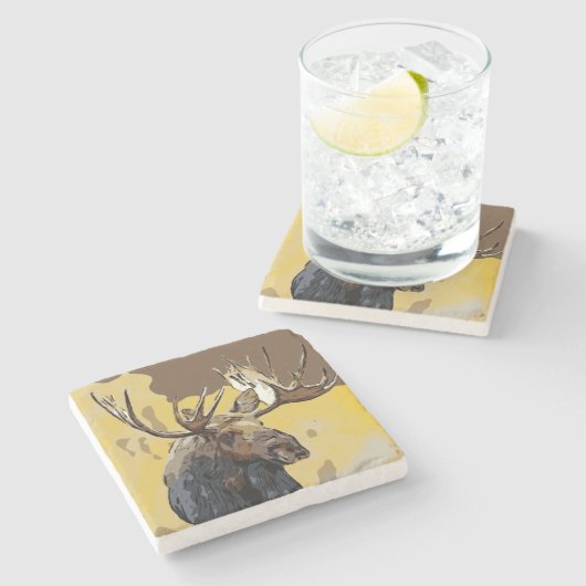 MOOSE STENEN ONDERZETTER (Zijkant)