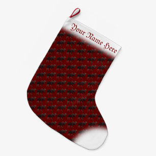 Moose Stocking Moose Kerstmis Stocking Custom Grote Kerstsok