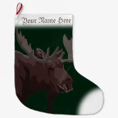 Moose Stocking Moose Kerstmis Stocking Custom Grote Kerstsok (Voorkant)