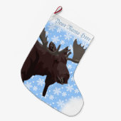 Moose Stocking Moose Kerstmis Stocking Custom Grote Kerstsok (Voorkant (Hangend))