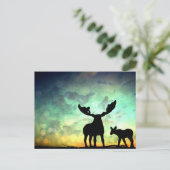 Moose Sunrise Briefkaart (Staand voorkant)