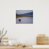 Moose Swimming in Lake Poster (Keuken)