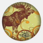 Moose T-shirts - Ronde Sticker (Voorkant)