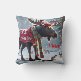 Moose-tastic Christmas Personalized  Kussen