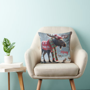 Moose-tastisch Kerstmis Persoonlijk Kussen