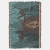 Moose Throw Blanket Deken (Voorkant Verticaal)