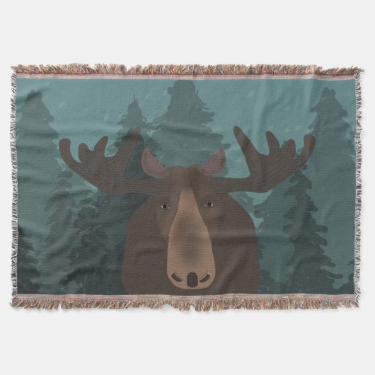 Moose Throw Blanket Deken (Voorkant)