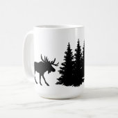 Moose & Tree Silhouet Koffiemok (Voorkant links)
