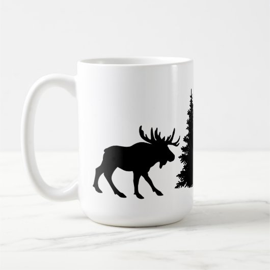 Moose & Tree Silhouet Koffiemok (Links)