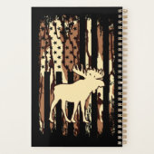 Moose US American Flag Hunting Elk Planner (Achterkant)