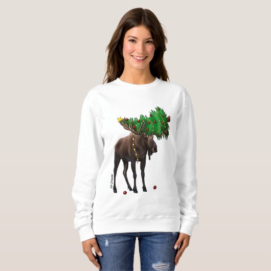 Moose vakantie sweatshirt (Voorkant volledig)