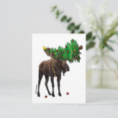 Moose - vakantiekaart feestdagenkaart (Staand voorkant)