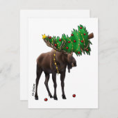 Moose - vakantiekaart feestdagenkaart (Voorkant / Achterkant)