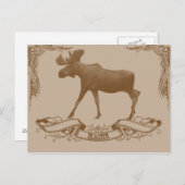 moose van de maligne briefkaart (Voorkant / Achterkant)