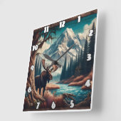 Moose van Mountain Stream in het herfstlandschap Vierkante Klok (Hoek)