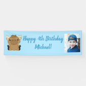 Moose verjaardagsfeestje foto spandoek (Horizontaal)