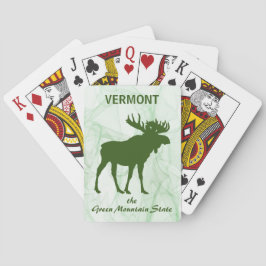 Moose, Vermont, de staat Groene Berg Pokerkaarten