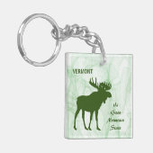 Moose, Vermont, de staat Groene Berg Sleutelhanger (Voorkant Links)