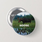 Moose voor Palin Ronde Button 5,7 Cm (Voorkant /achterkant)
