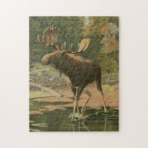 Moose Walting in Water Legpuzzel