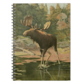 Moose Walting in Water Notitieboek (Voorkant)